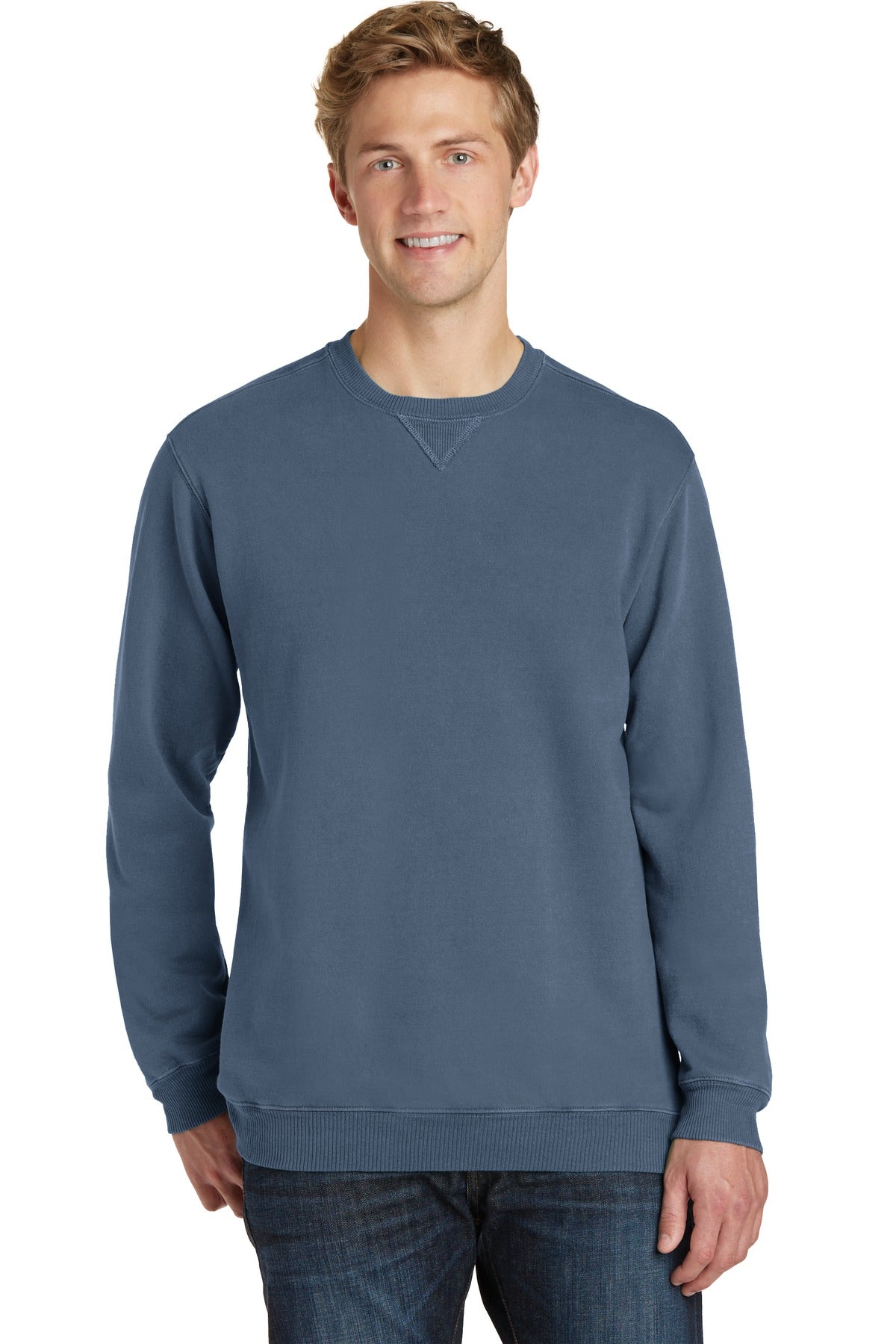 Port & Co ™  Beach Wash ®  Garment-Dyed Crewneck Sweatshirt PC098