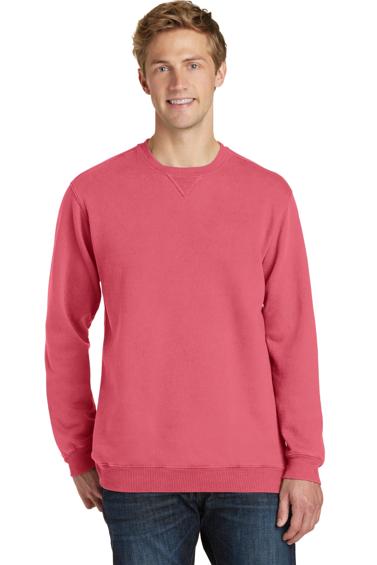 Port & Co ™  Beach Wash ®  Garment-Dyed Crewneck Sweatshirt PC098