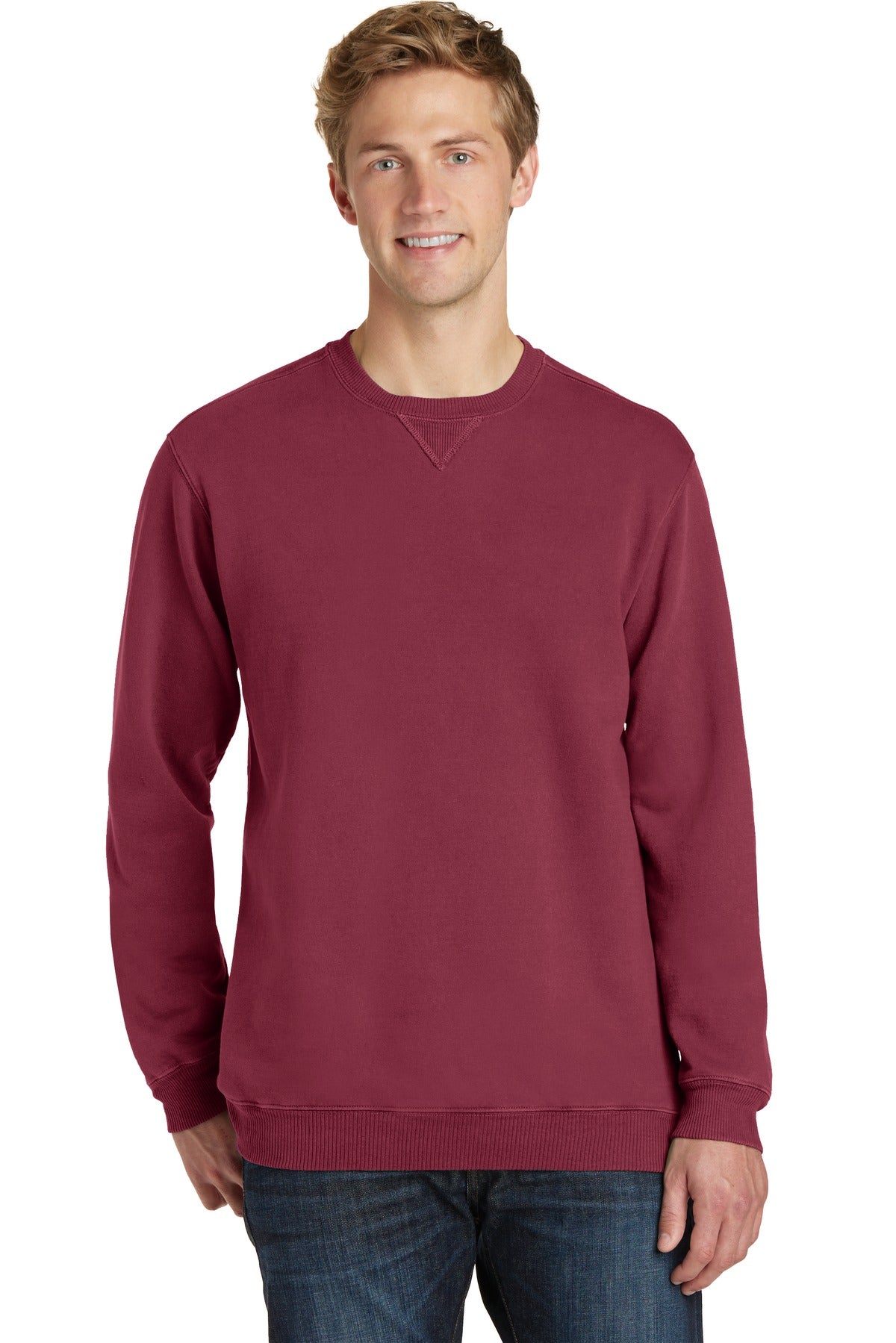 Port & Co ™  Beach Wash ®  Garment-Dyed Crewneck Sweatshirt PC098