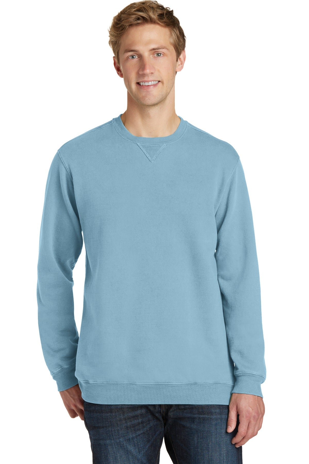 Port & Co ™  Beach Wash ®  Garment-Dyed Crewneck Sweatshirt PC098