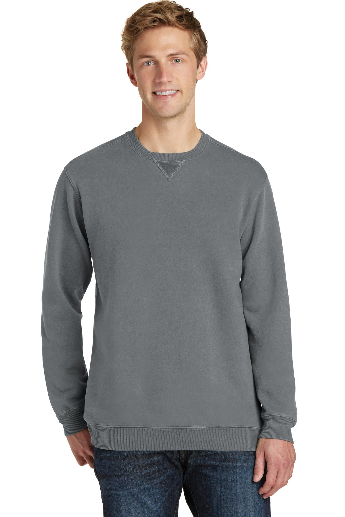 Port & Co ™  Beach Wash ®  Garment-Dyed Crewneck Sweatshirt PC098