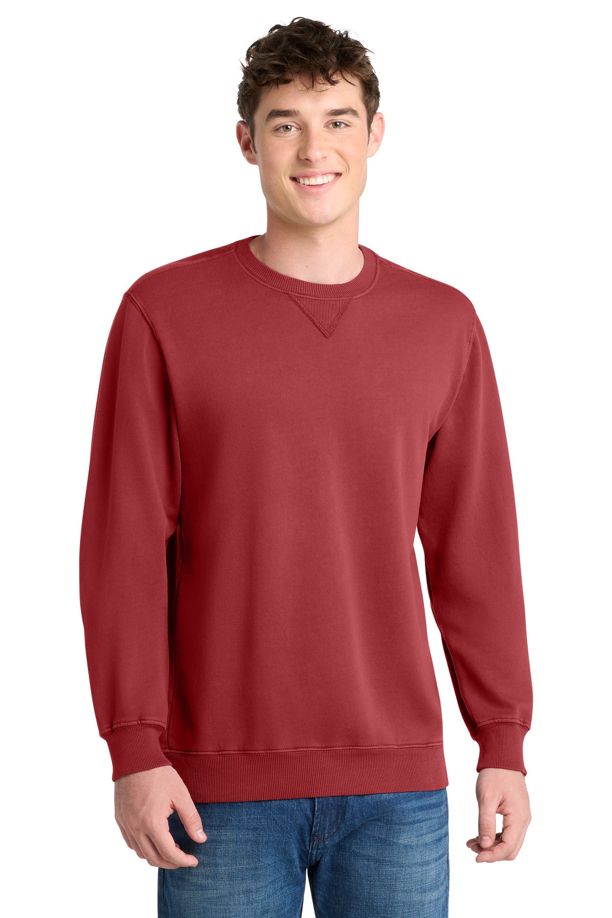 Port & Co ™  Beach Wash ®  Garment-Dyed Crewneck Sweatshirt PC098