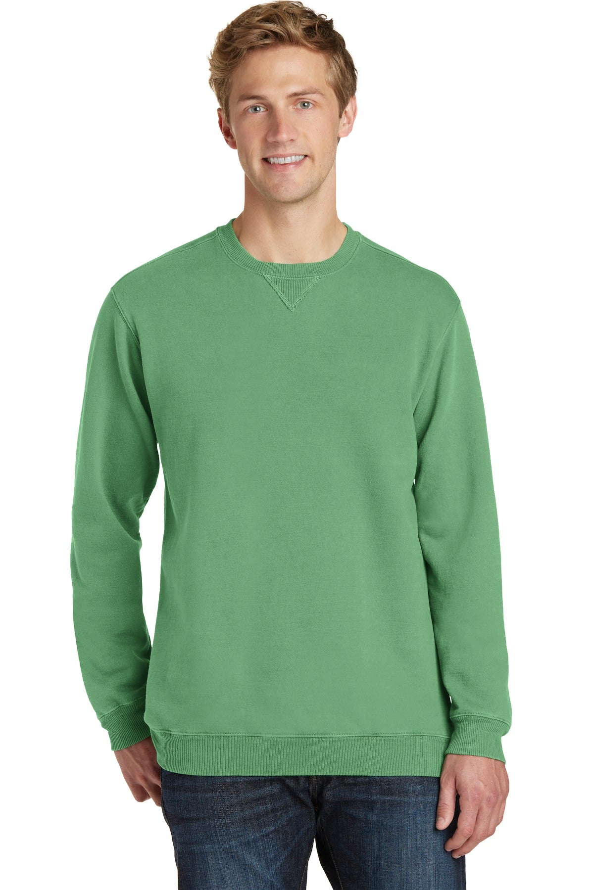 Port & Co ™  Beach Wash ®  Garment-Dyed Crewneck Sweatshirt PC098