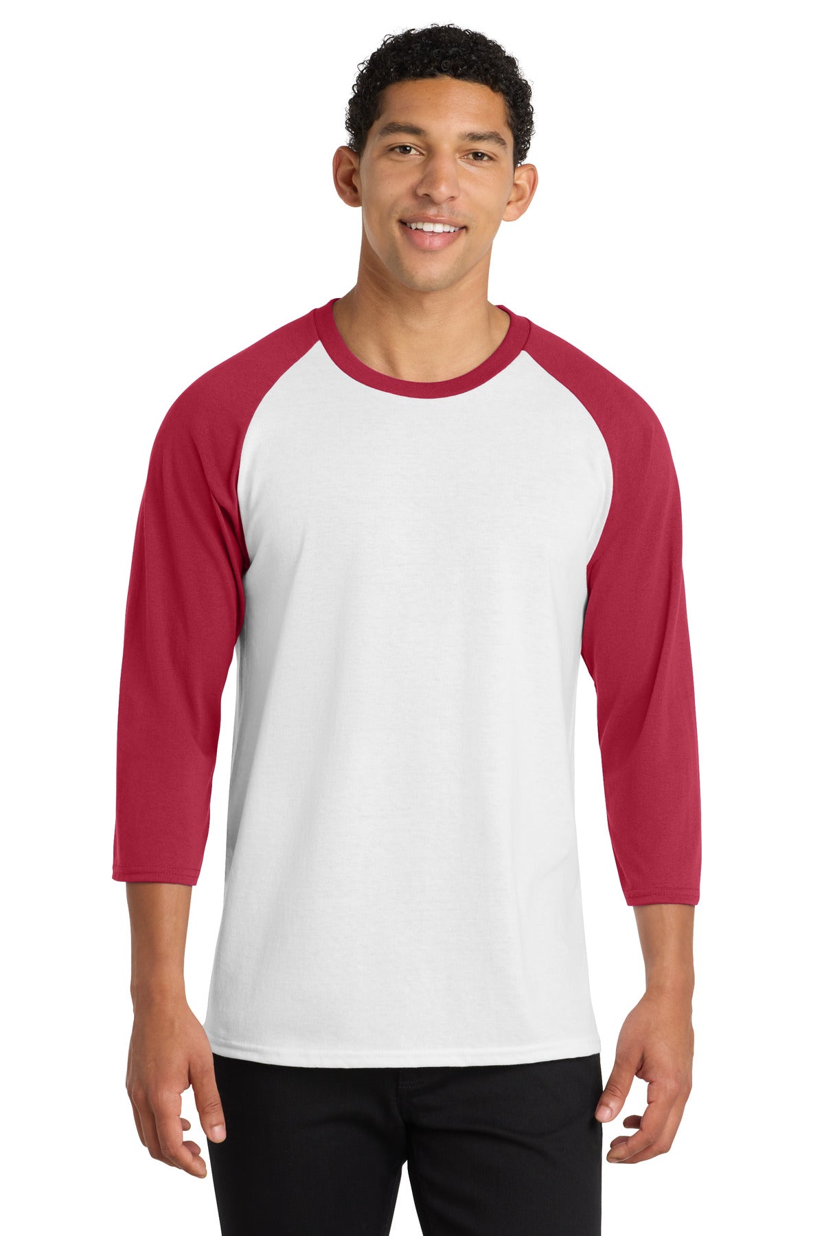 Port & Co ™  Core Blend 3/4-Sleeve Raglan Tee. PC55RS