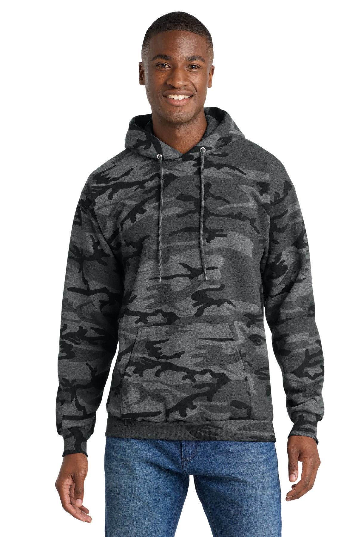 Port & Co ™  Core Fleece Camo Pullover Hooded Sweatshirt. PC78HC
