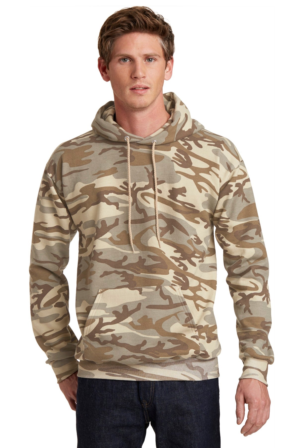 Port & Co ™  Core Fleece Camo Pullover Hooded Sweatshirt. PC78HC