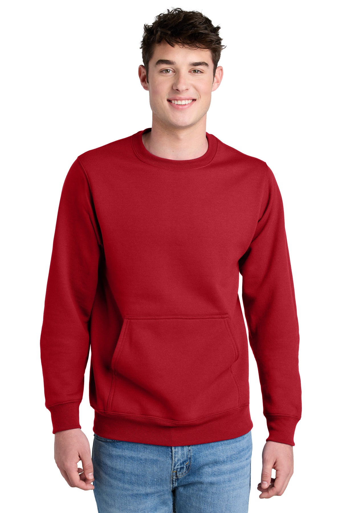 Port & Co ™  Core Fleece Crewneck Pocket Sweatshirt PC78PKT