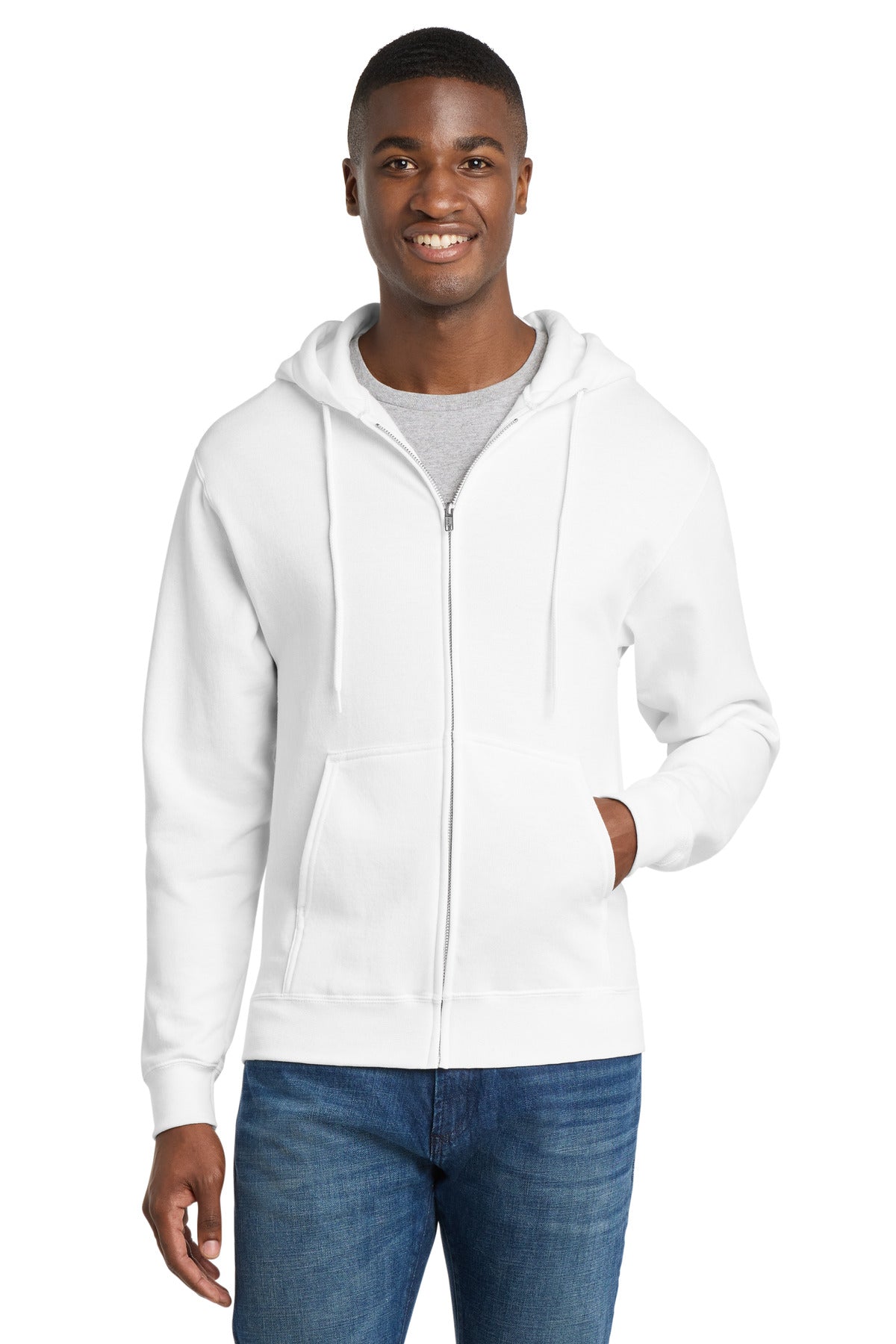 Port & Co ™  Core Fleece Full-Zip Hooded Sweatshirt. PC78ZH