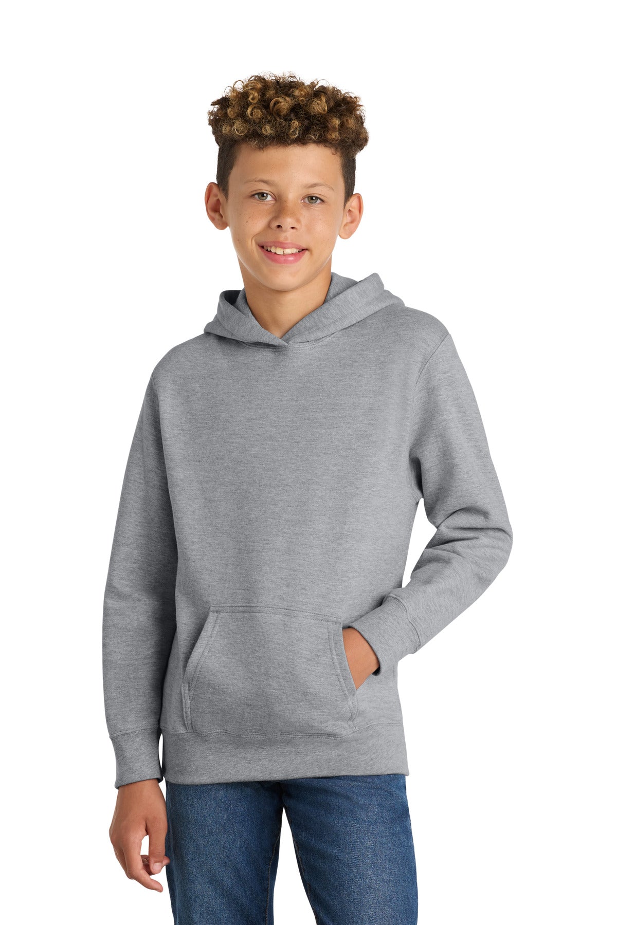 Port & Co ™  Youth Fan Favorite Fleece Pullover Hooded Sweatshirt. PC850YH
