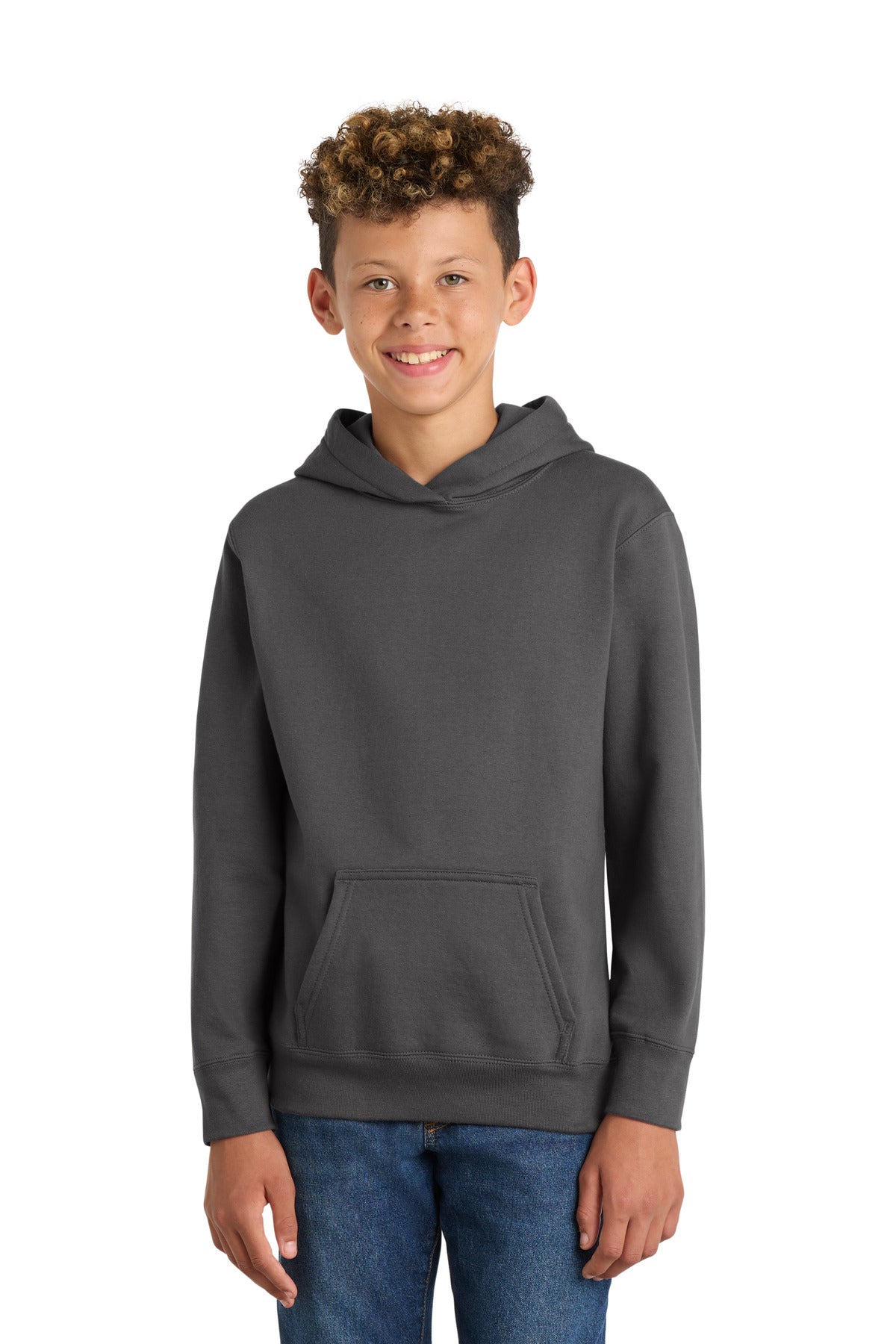 Port & Co ™  Youth Fan Favorite Fleece Pullover Hooded Sweatshirt. PC850YH