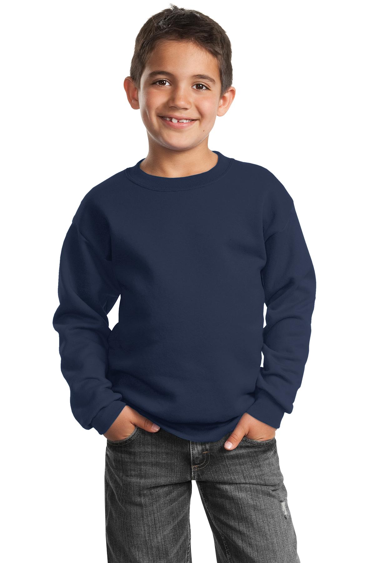 Port & Co ™  Youth Core Fleece Crewneck Sweatshirt.  PC90Y