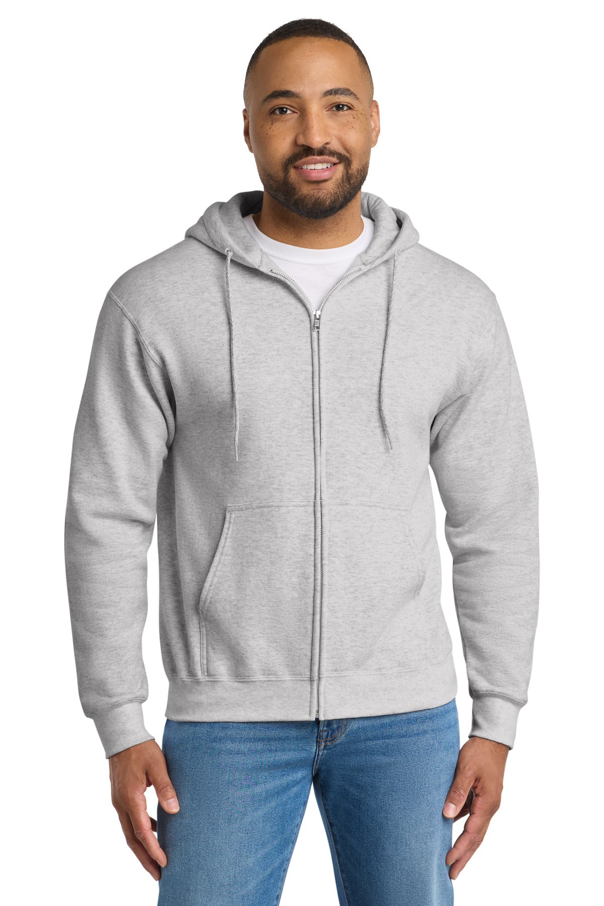 Port & Co ™  Essential Fleece Full-Zip Hooded Sweatshirt.  PC90ZH