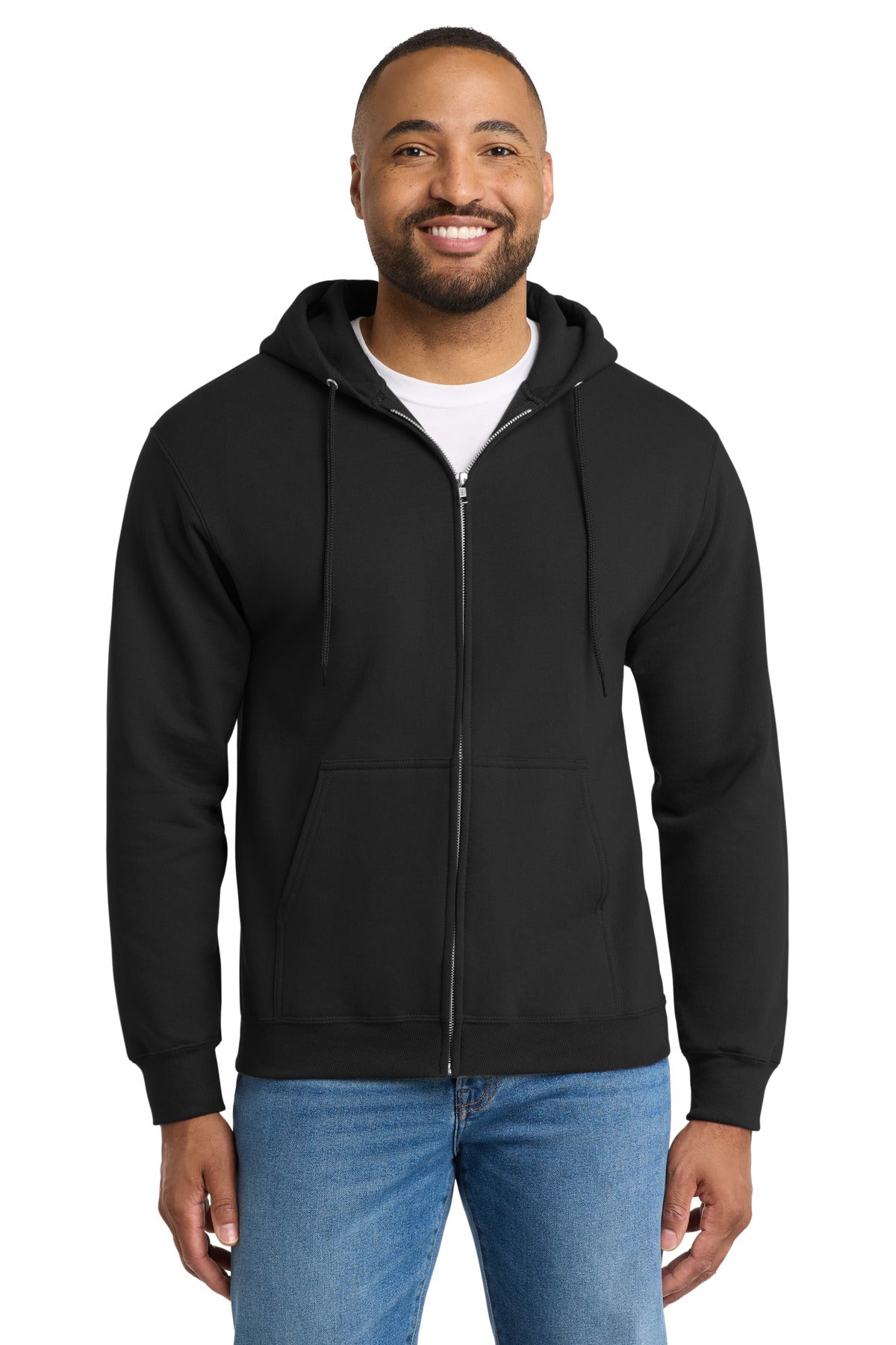 Port & Co ™  Essential Fleece Full-Zip Hooded Sweatshirt.  PC90ZH