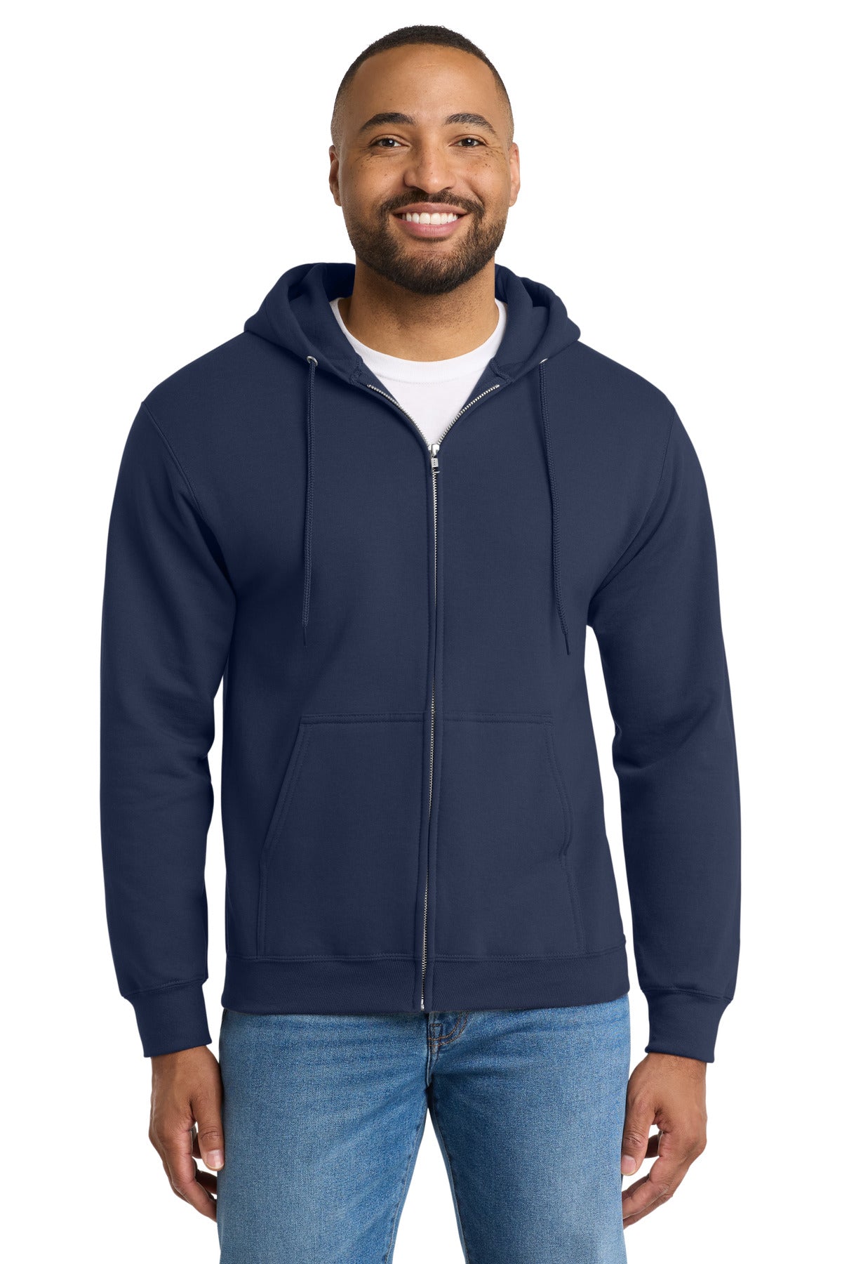 Port & Co ™  Essential Fleece Full-Zip Hooded Sweatshirt.  PC90ZH