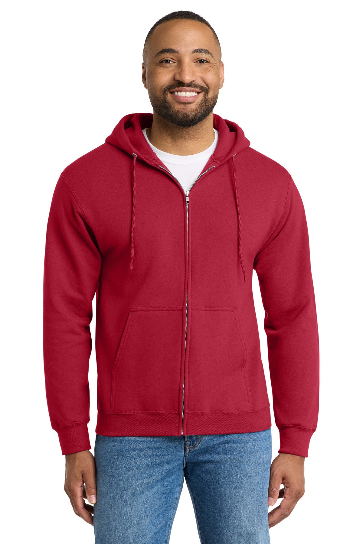 Port & Co ™  Essential Fleece Full-Zip Hooded Sweatshirt.  PC90ZH