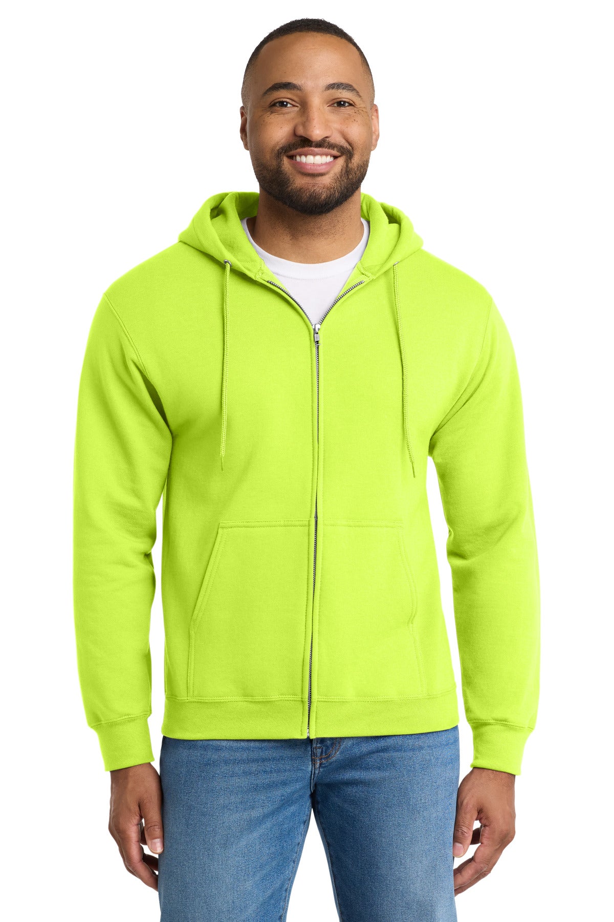 Port & Co ™  Essential Fleece Full-Zip Hooded Sweatshirt.  PC90ZH