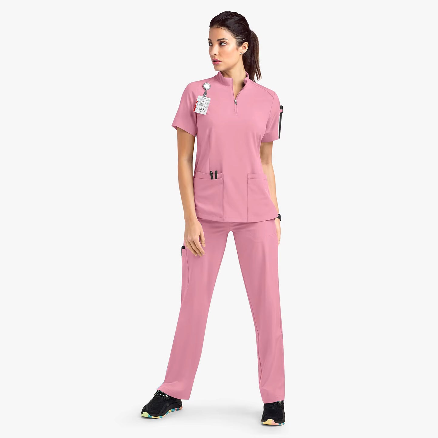 Törst - Unisex Stand Collar Zipper Scrubs Top & Pants Set