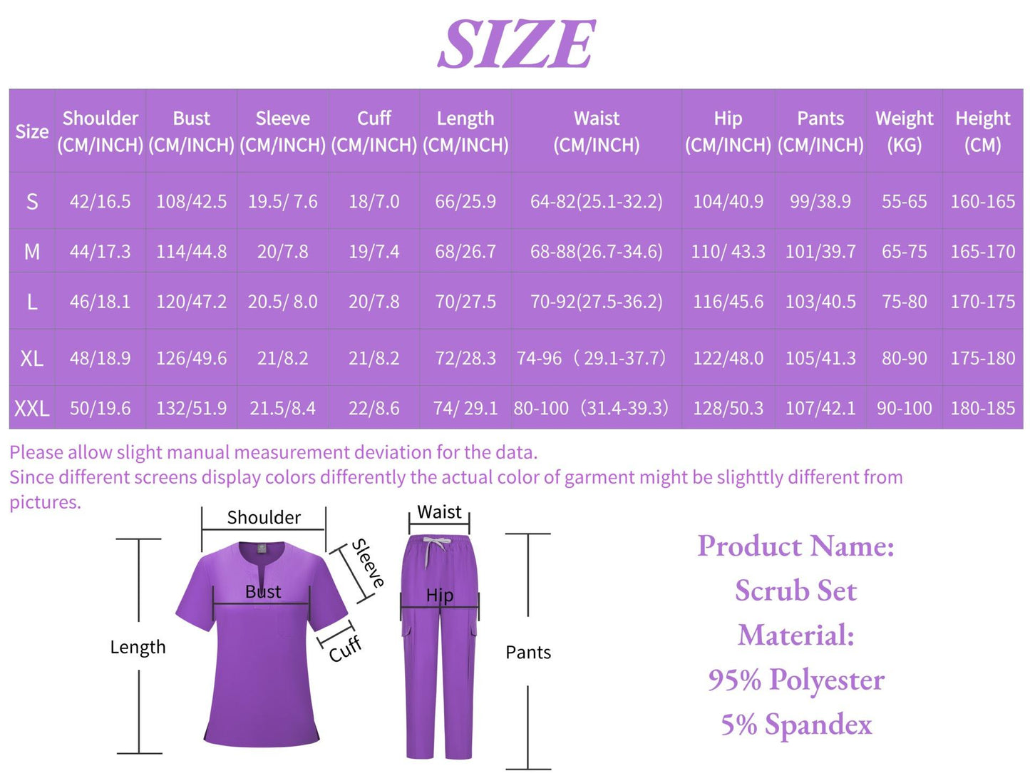 Törst - Women’s Stretch Medical Scrubs Set