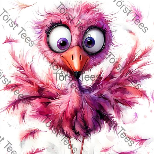 Watermarked - Pink Quirky Flamingo 00