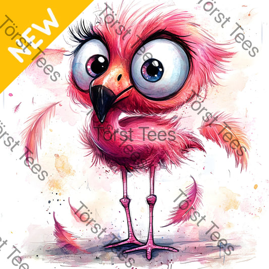 Watermarked - Pink Quirky Flamingo 04