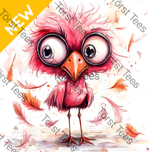 Watermarked - Pink Quirky Flamingo 05