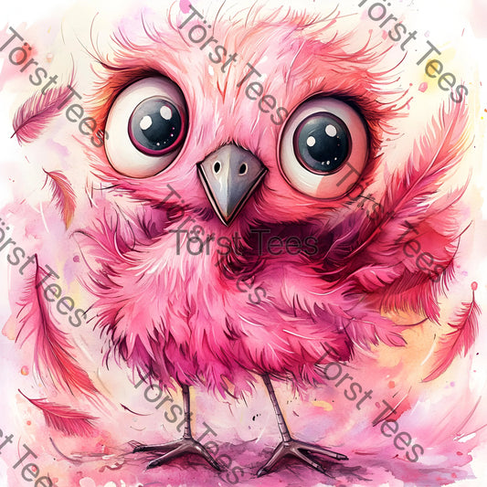 Watermarked - Pink Quirky Flamingo 06