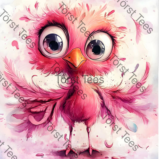 Watermarked - Pink Quirky Flamingo 07