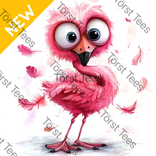 Watermarked - Pink Quirky Flamingo 09