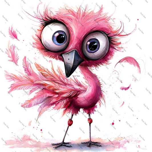 Watermarked - Pink Quirky Flamingo 14